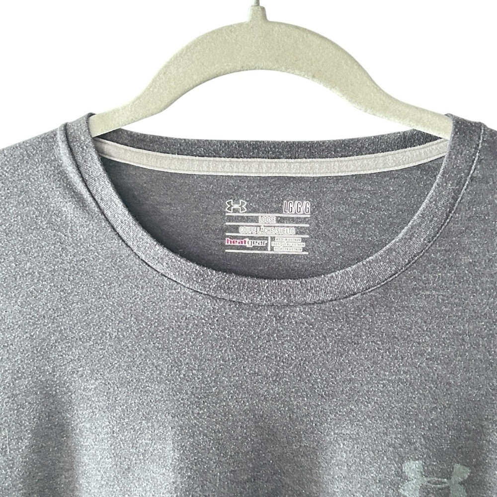Under Armour Men's Short Sleeve T-Shirt Heather Gray Size L - Picture 3 of 9